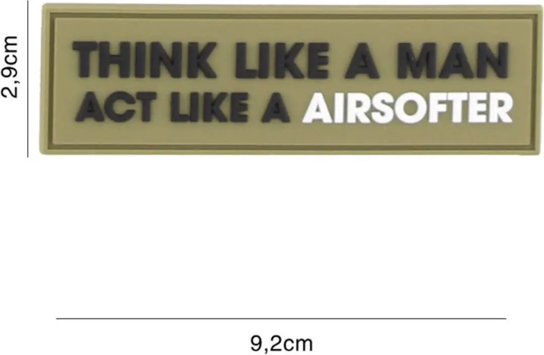 Embleem 3D PVC Think Like A Man Groen
