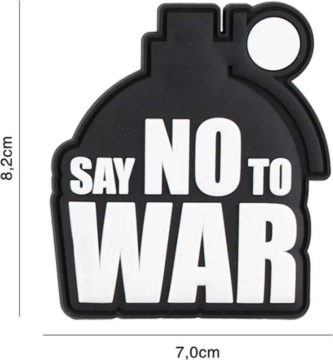 Embleem 3D PVC Say No To War