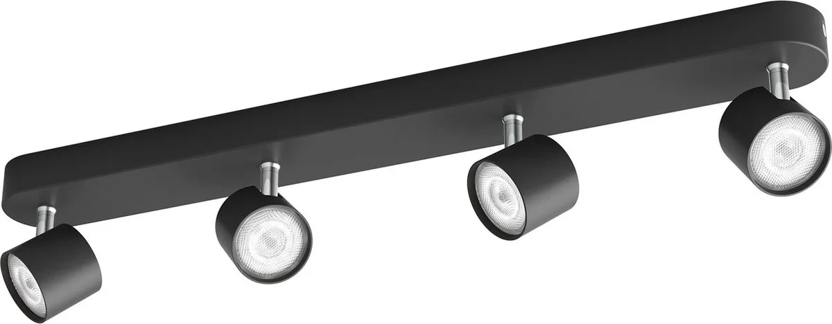 Philips Star 4-lichts Opbouwspot - Zwart