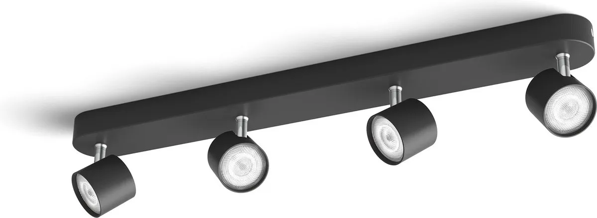 Philips Star 4-lichts Opbouwspot - Zwart