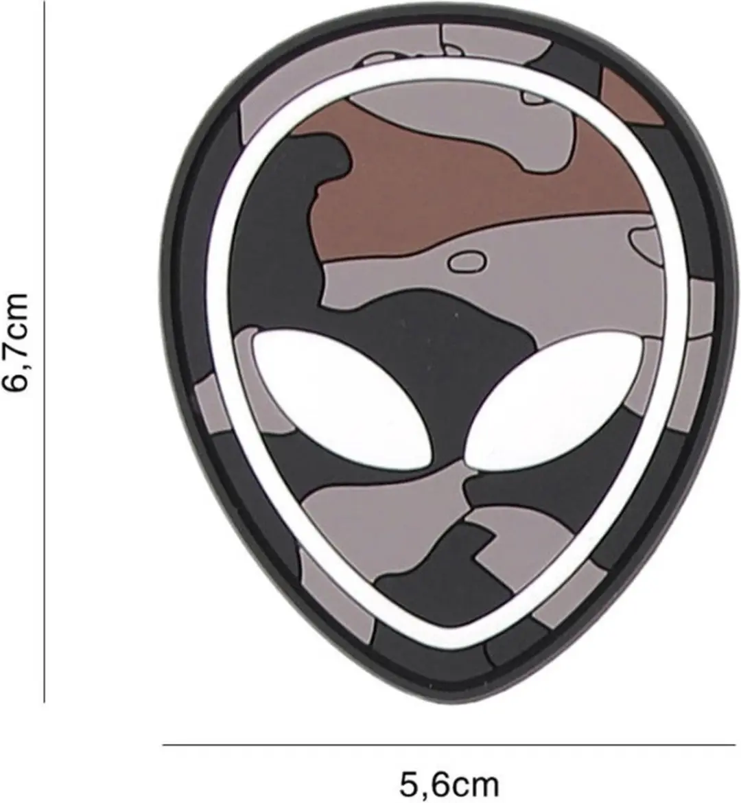 Embleem 3D PVC Alien Zwarte Camo