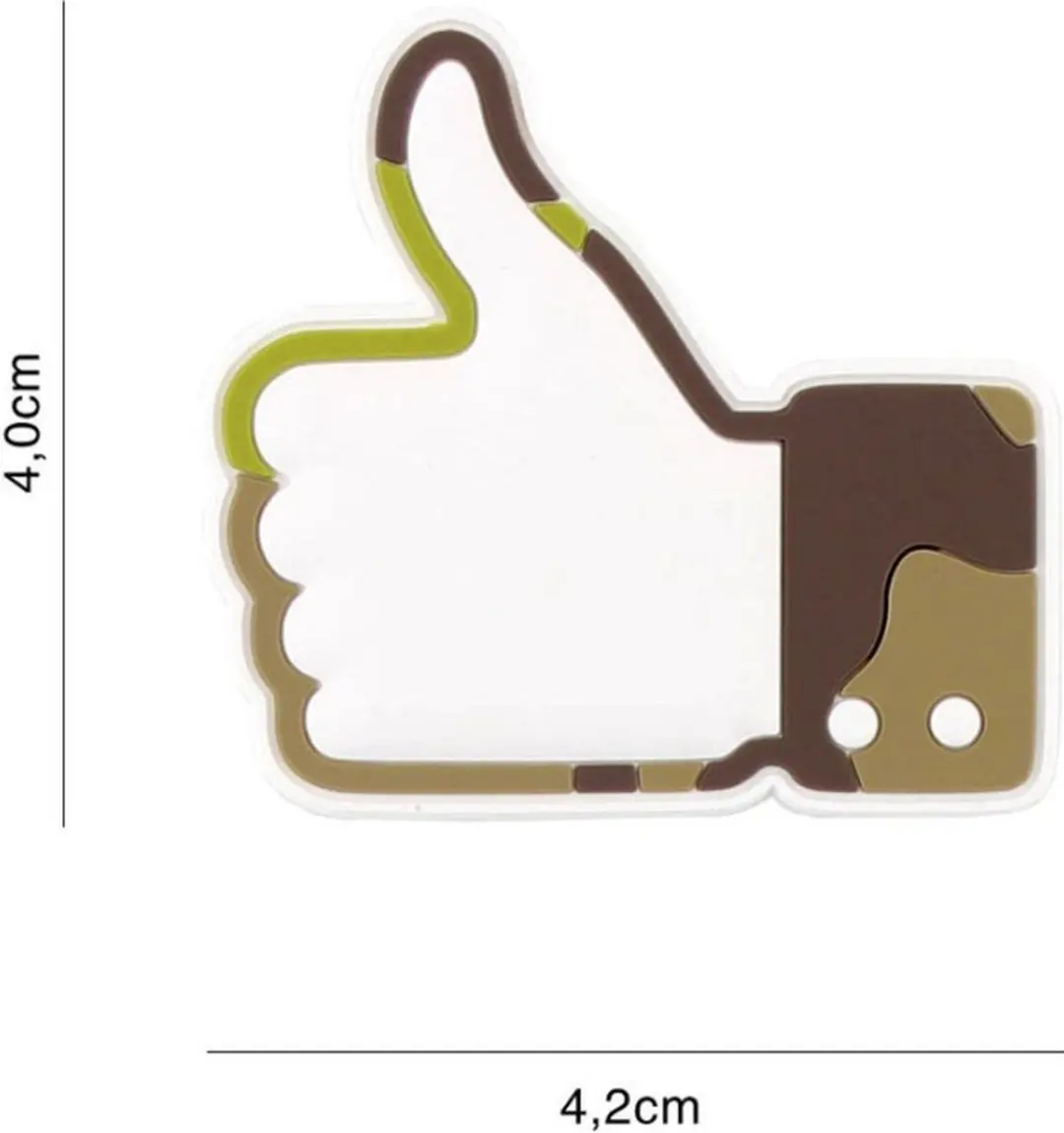 Embleem 3D PVC Like/Don't like Woodland