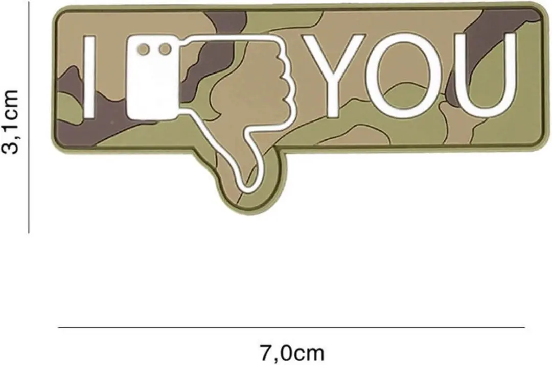 Embleem 3D PVC I Don't like You Woodland