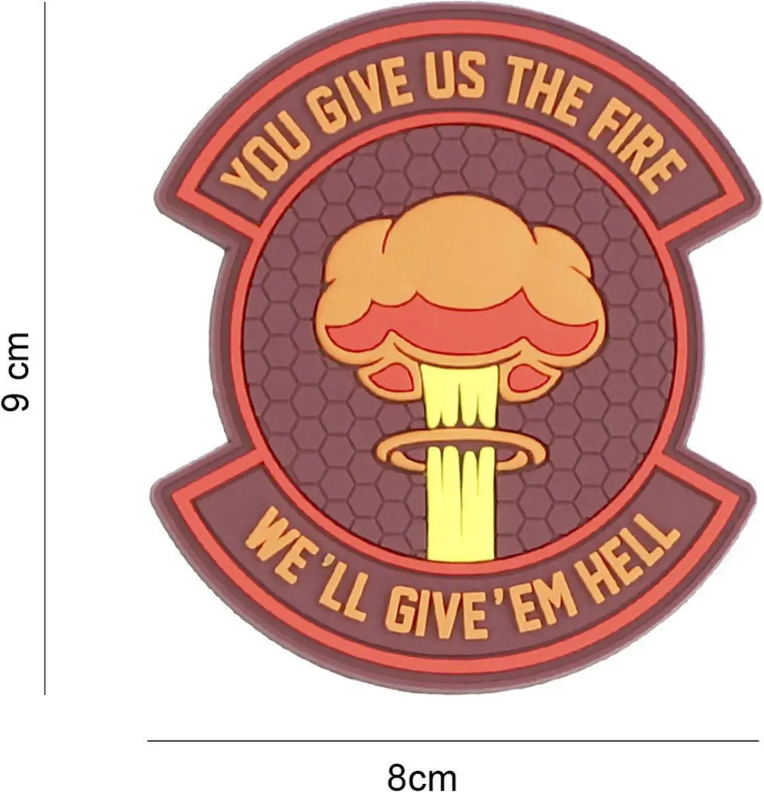 Embleem 3D PVC We give 'em hell