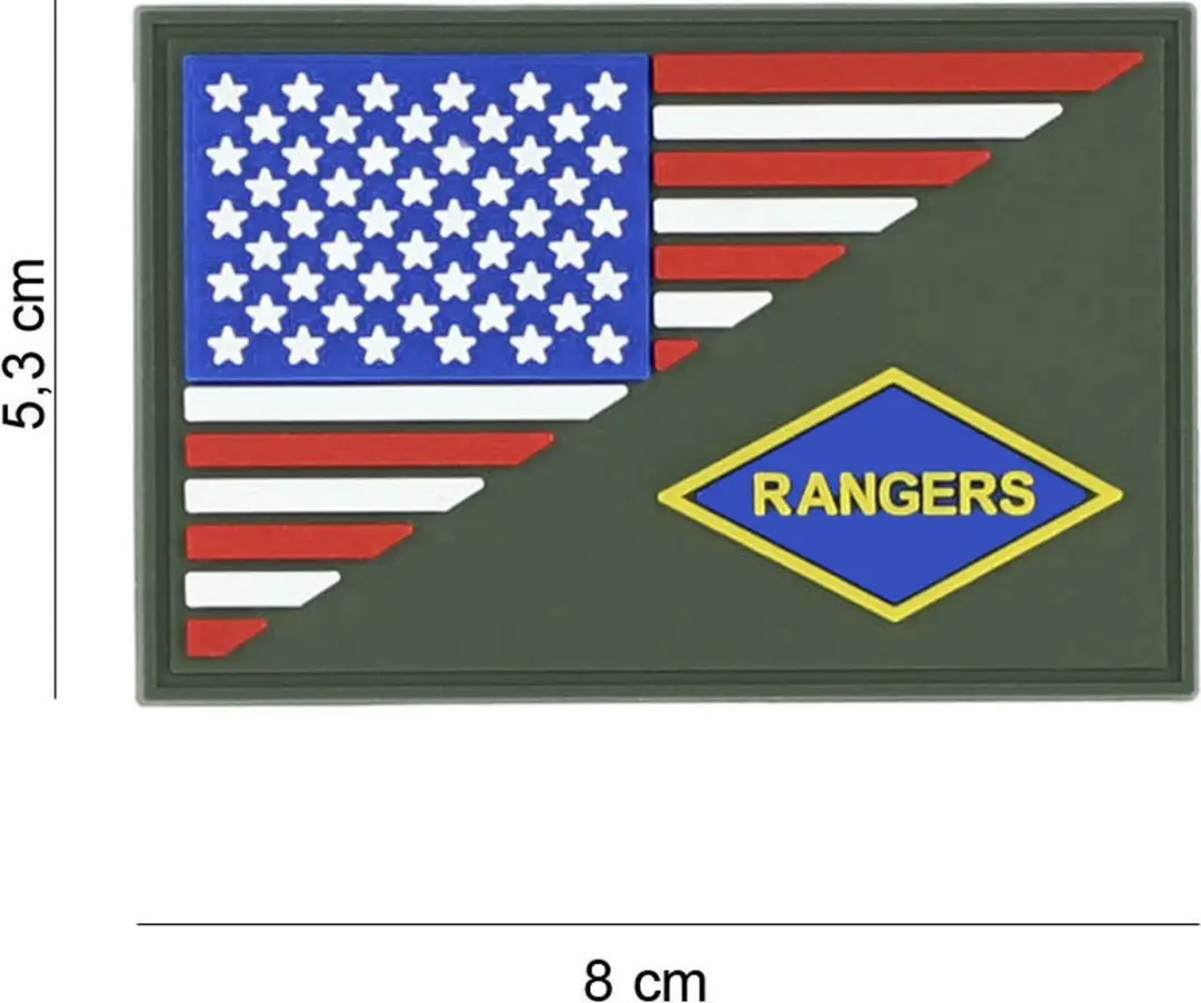 Embleem 3D PVC Rangers halve vlag