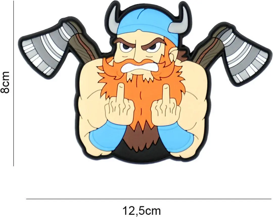 Embleem 3D PVC Angry Viking