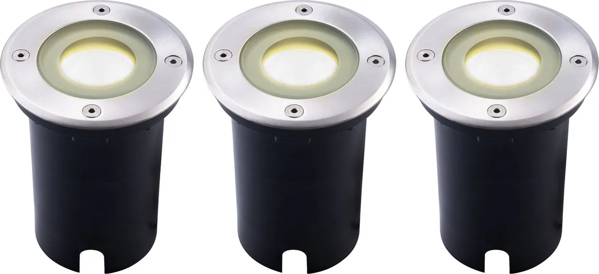 LEDVION 3x LED Grondspot 5W 4000K GU10 IP67