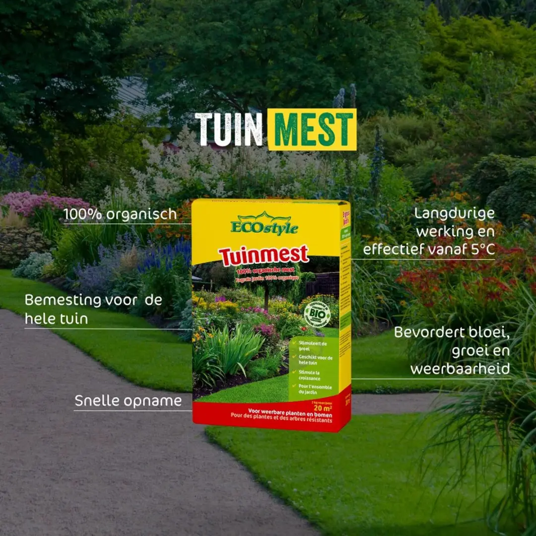 ECOstyle Organische Tuinmest 10kg - 100m² - 120 Dagen - afbeelding 5 van 6