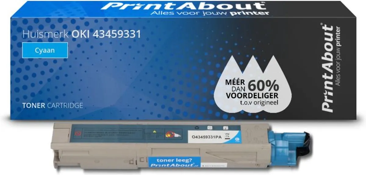 PrintAbout OKI 43459331-PA Toner Cyaan - 2.750 pagina's