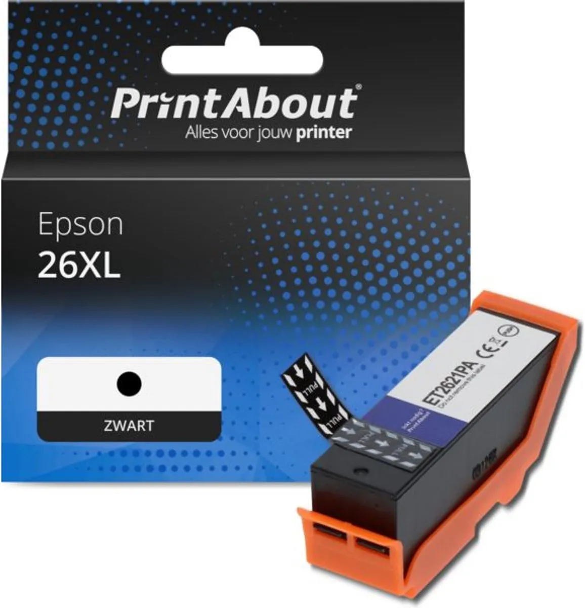 PrintAbout Inktcartridge C13T26214012 Zwart