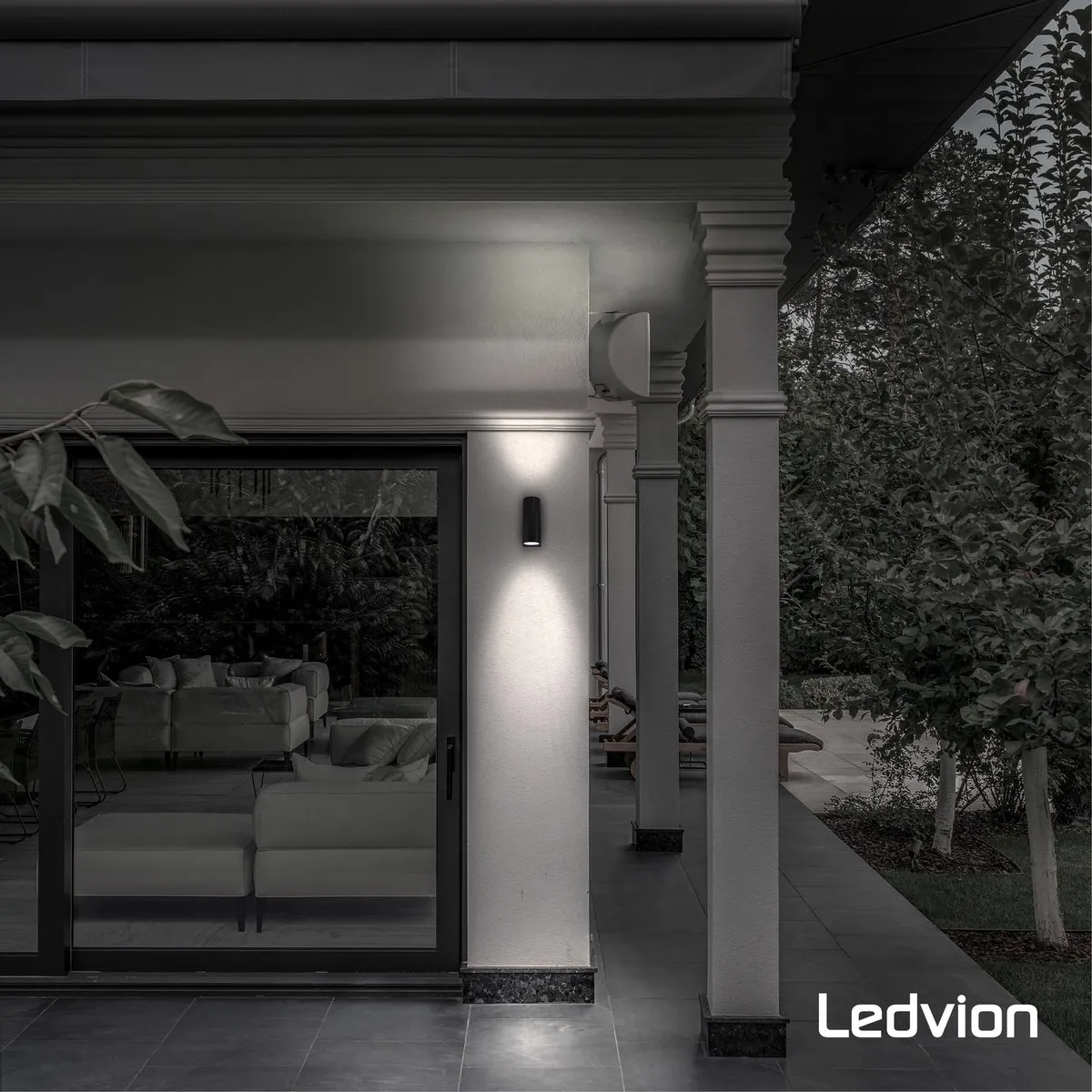 LEDVION Santa Barbara Wandlamp GU10 - 2 Stuks - Zwart