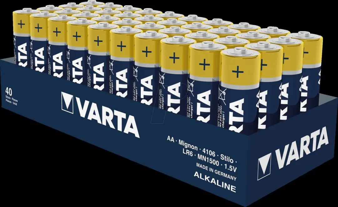 Varta Longlife AA Alkaline Batterij - 40 Stuks