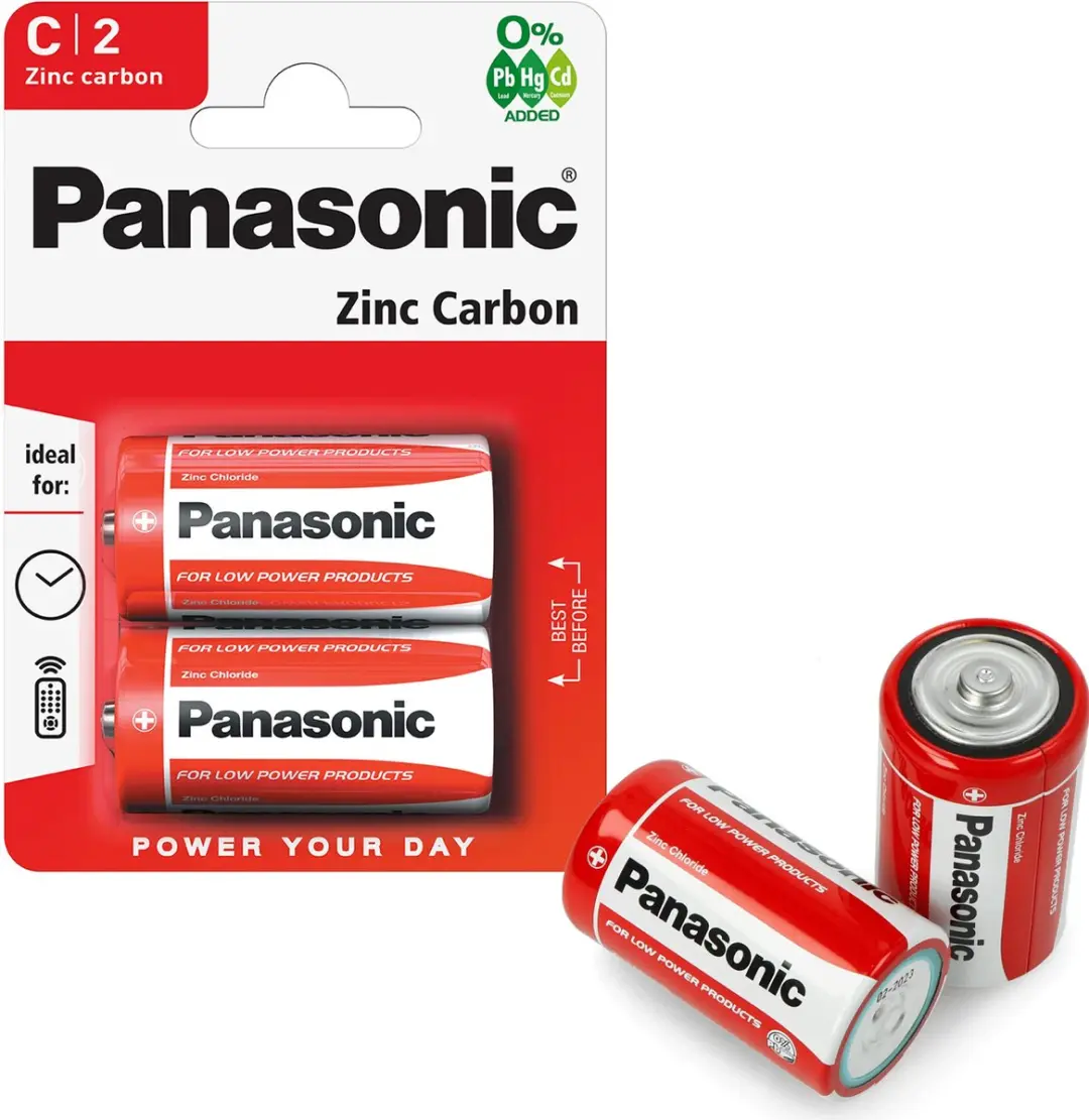 Panasonic R14 C Zinkkoolstof Batterij