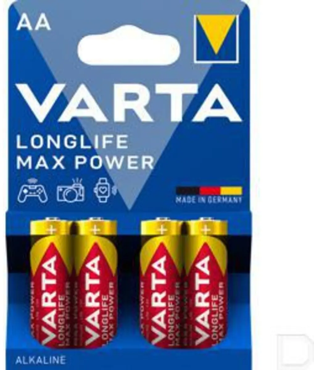 Varta Longlife Max Power AA Batterijen - 2800mAh - 12 Stuks