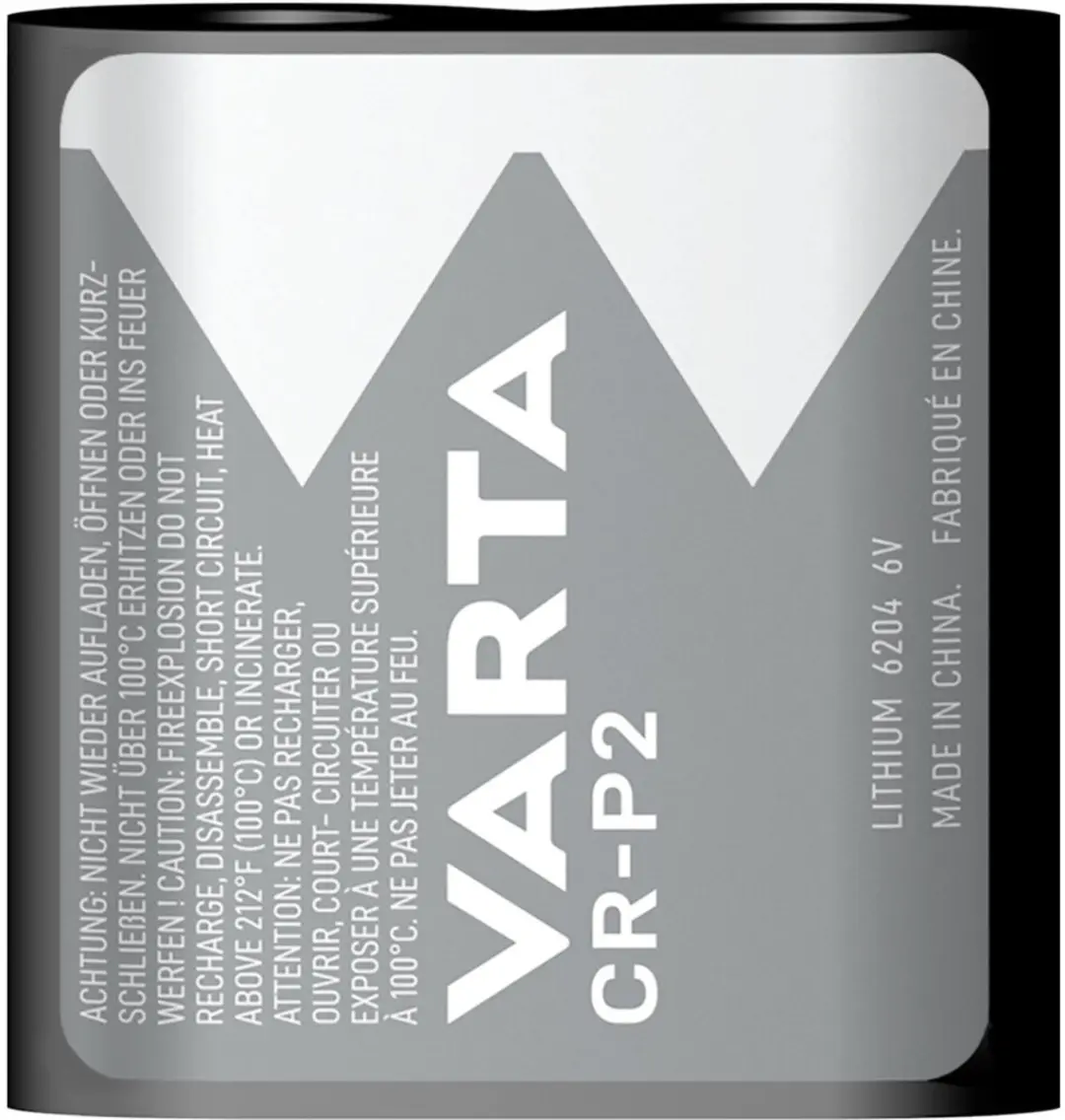 Varta CR-P2 Lithium Cilindrische Batterijen - 2 Stuks
