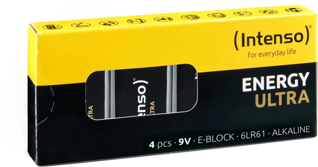 Intenso E-Block LR61 9V Batterij - 4 Stuks