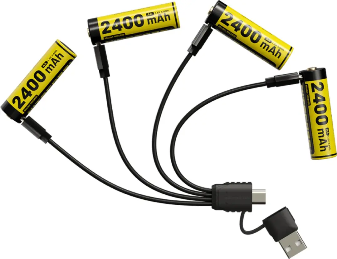 Nitecore NH2400 AA Oplaadbare Li-Ion Batterij 2400mAh - USB-C
