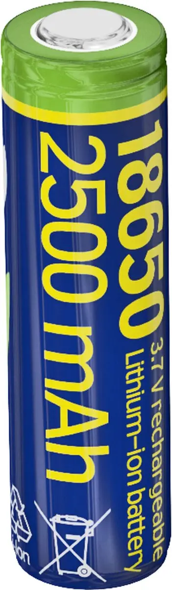 Gembird EG-BA-18650-10C/2500 Oplaadbare Li-ion Batterij 2500mAh