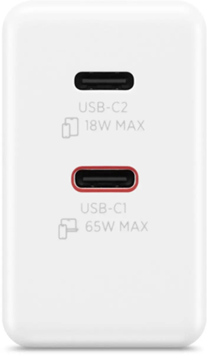 Lenovo Dual USB-C Oplader 65W GaN - 2x