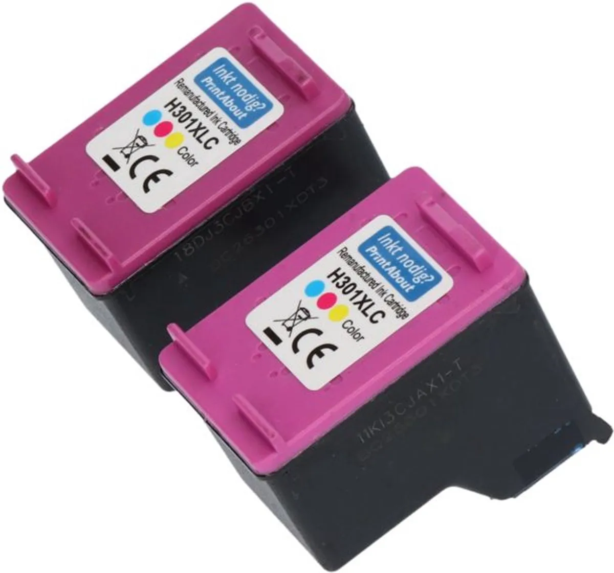 PrintAbout HP 301XL Alternatief D8J46AE-PA2 Inktcartridge - 3 Kleuren 1.500 Pagina's