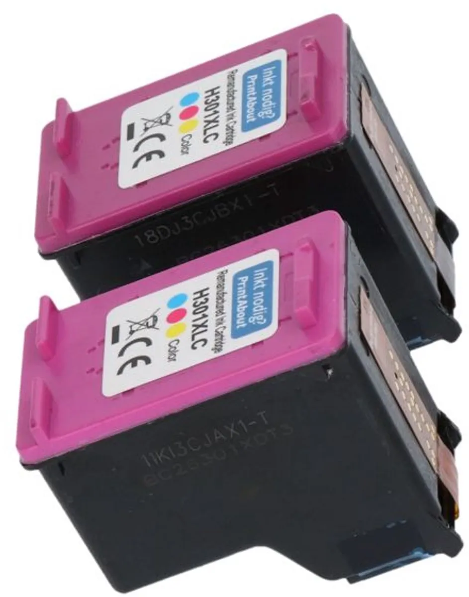 PrintAbout HP 301XL Alternatief D8J46AE-PA2 Inktcartridge - 3 Kleuren 1.500 Pagina's