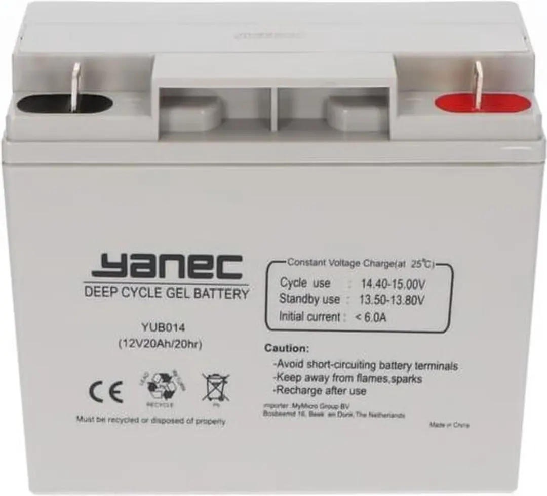 Gel accu 12V, 20 Ah Yanec