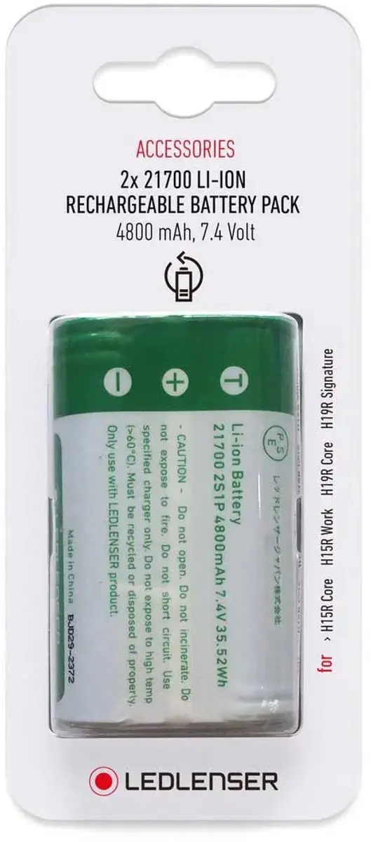 Led Lenser 2x 21700 4800mAh Accu - Wit