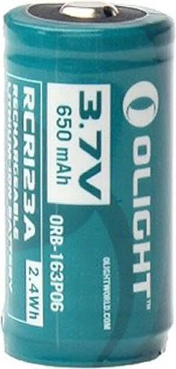 Olight RCR123A Oplaadbare Batterij 650mAh