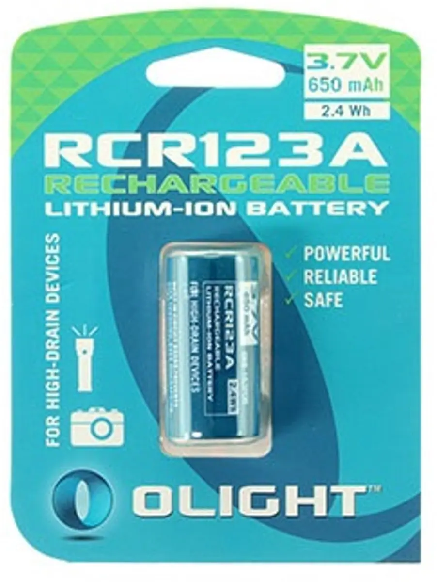 Olight RCR123A Oplaadbare Batterij 650mAh