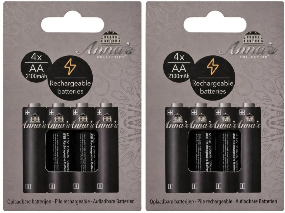 Anna's Collection Oplaadbare batterijen