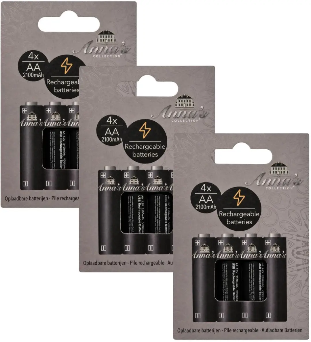 Anna's Collection Oplaadbare batterijen