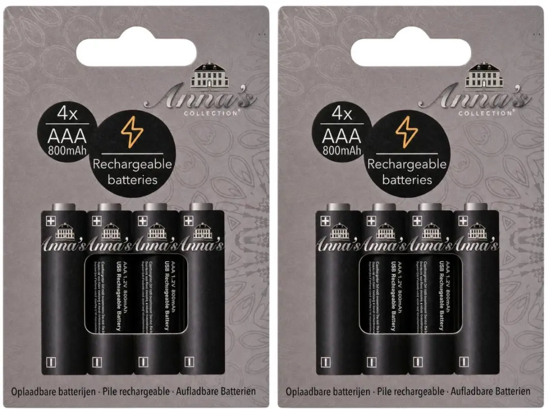 Anna's Collection Oplaaadbare batterijen