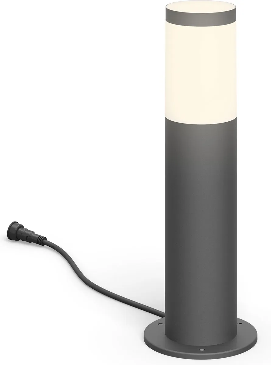 Philips LED Utrecht Sokkellamp 6W - Antraciet - Warmwit