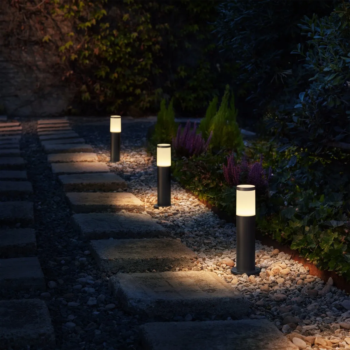 Philips LED Utrecht Sokkellamp 6W - Antraciet - Warmwit