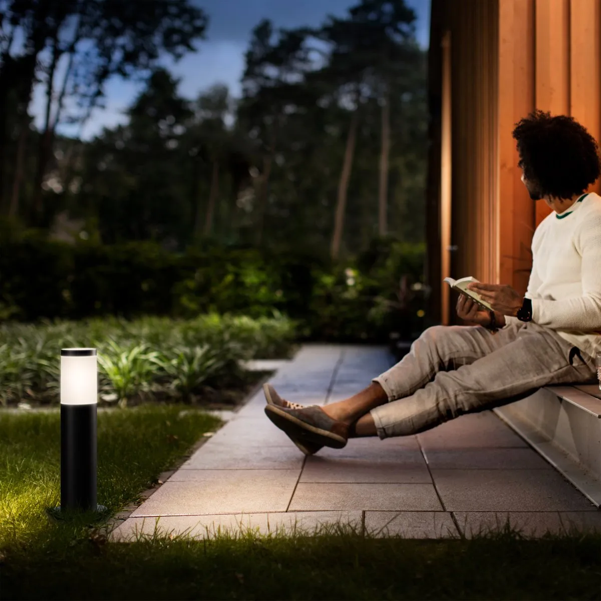 Philips LED Utrecht Sokkellamp 6W - Antraciet - Warmwit