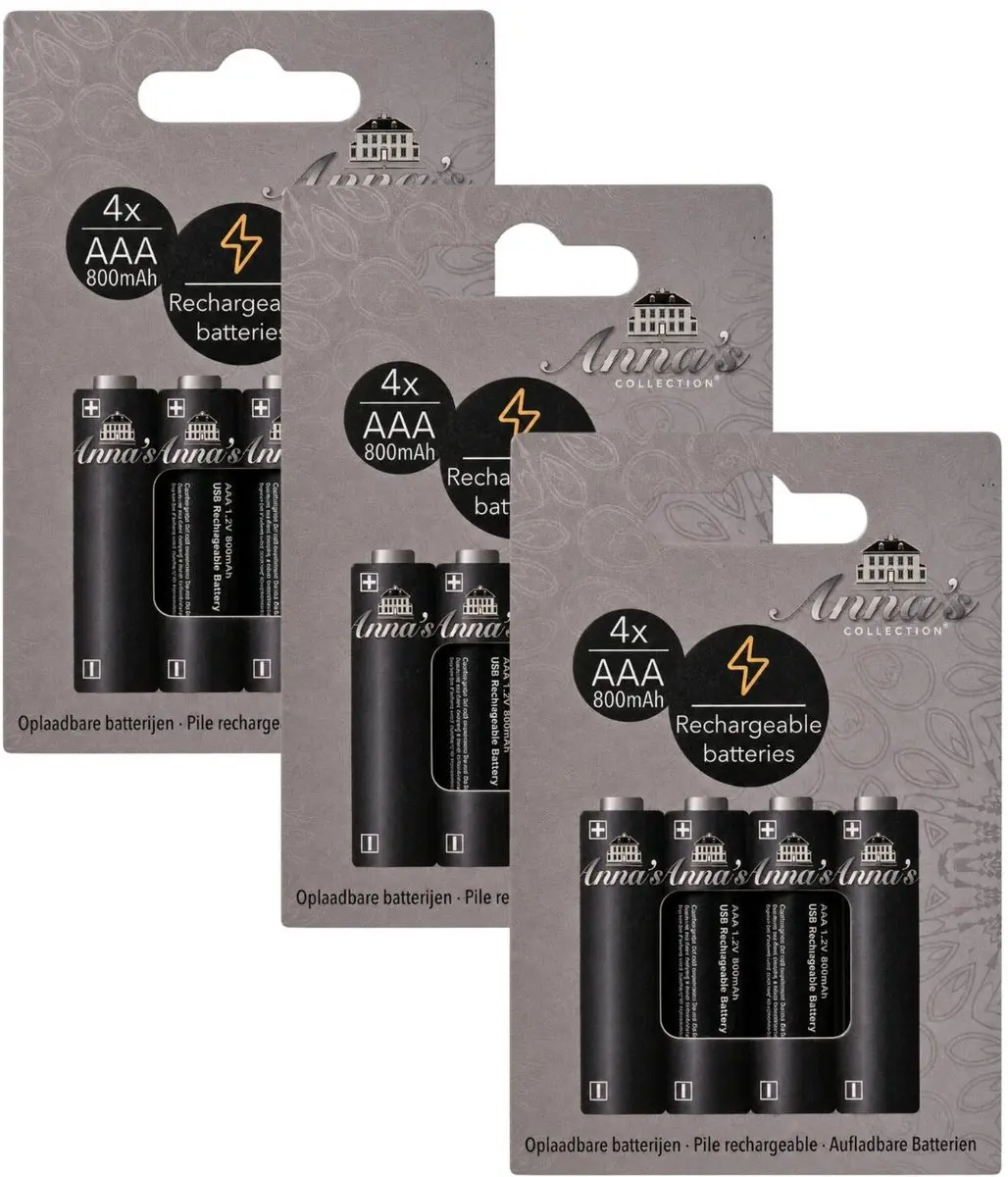 Anna's Collection Oplaaadbare batterijen