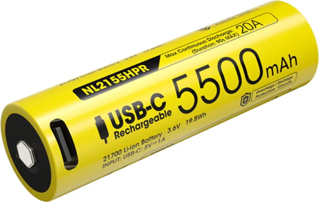 Nitecore NL2155HPR Oplaadbare 21700 Li-Ion Batterij 5500mAh