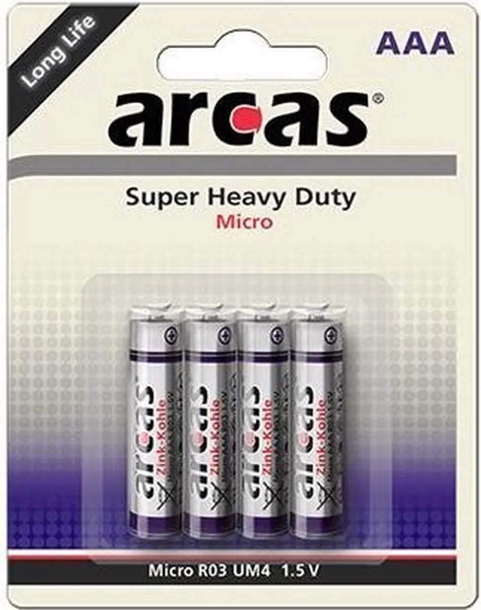 Arcas AAA Batterijen 1200mAh - 4 Stuks