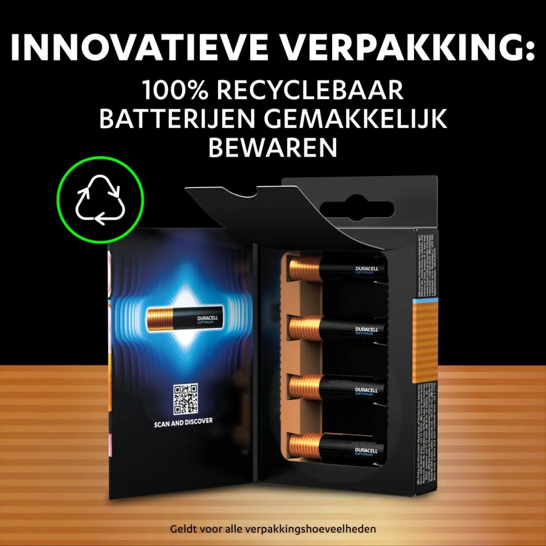 Duracell Optimum AAA Alkaline Batterijen 8 Stuks