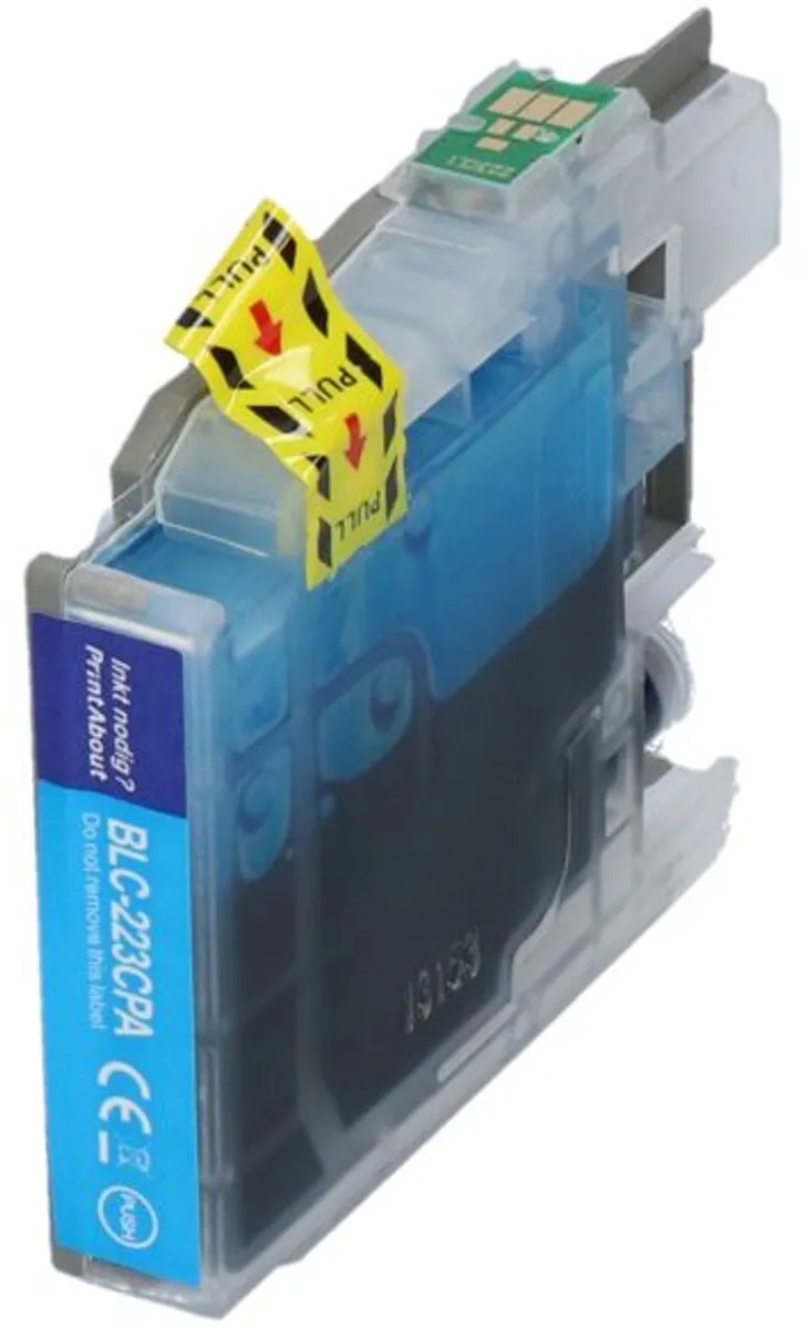 PrintAbout LC-221C Inktcartridge Cyaan - 13ml - o.a. Brother