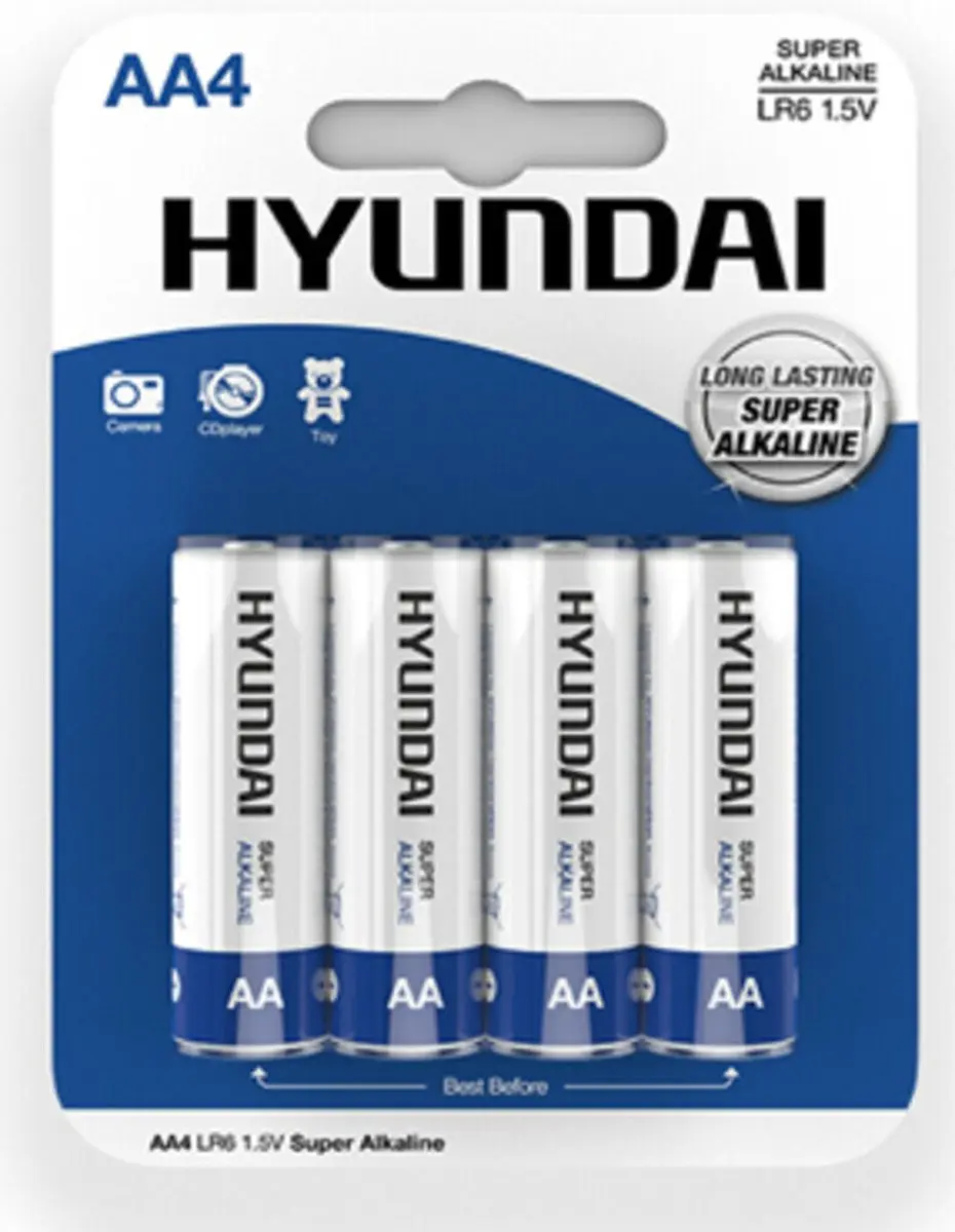 Hyundai Super Alkaline AA-Batterijen - 4 Stuks