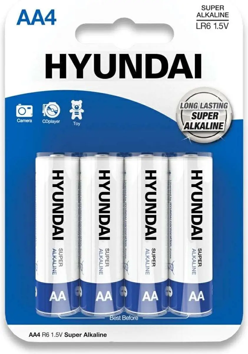 Hyundai Super Alkaline AA-Batterijen - 4 Stuks