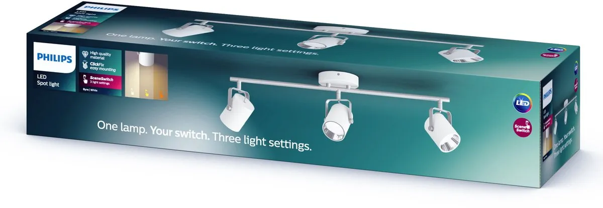 Philips BYRE Opbouwspot LED 3x4,3W - Warm wit - afbeelding 6 van 6