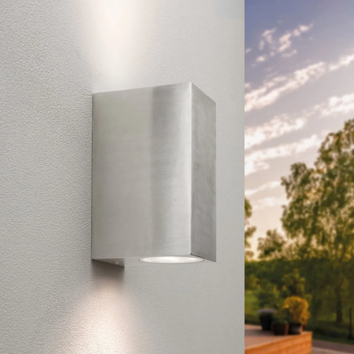 Ledvion LED Wandlamp GU10 2x35W IP54 - Grijs