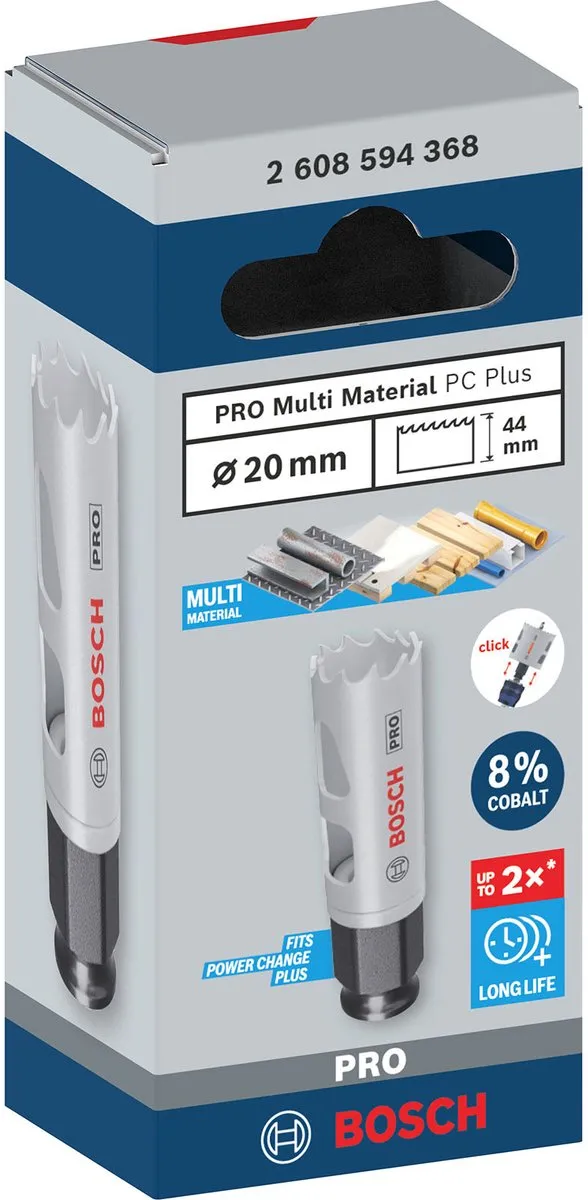 Bosch Professional Multi Materiaal PC Plus Gatenzaag 20mm - afbeelding 6 van 6