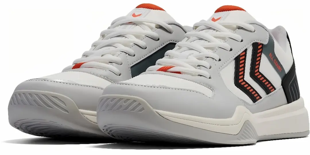 Hummel All Court 228237 Handbalschoen Dames - 40 - Wit/Zwart/Rood