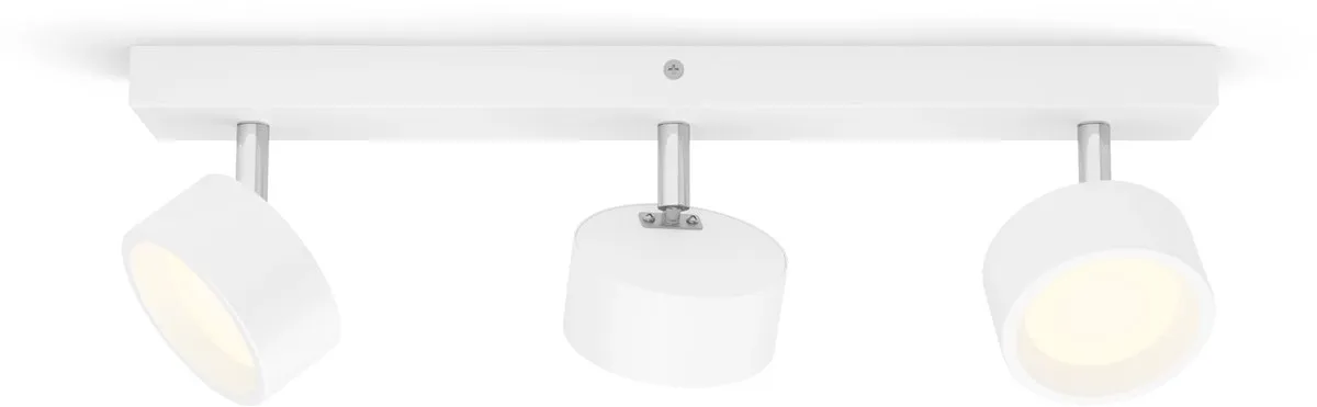 Philips Bracia 3-lichts Opbouwspot 2700K - Wit