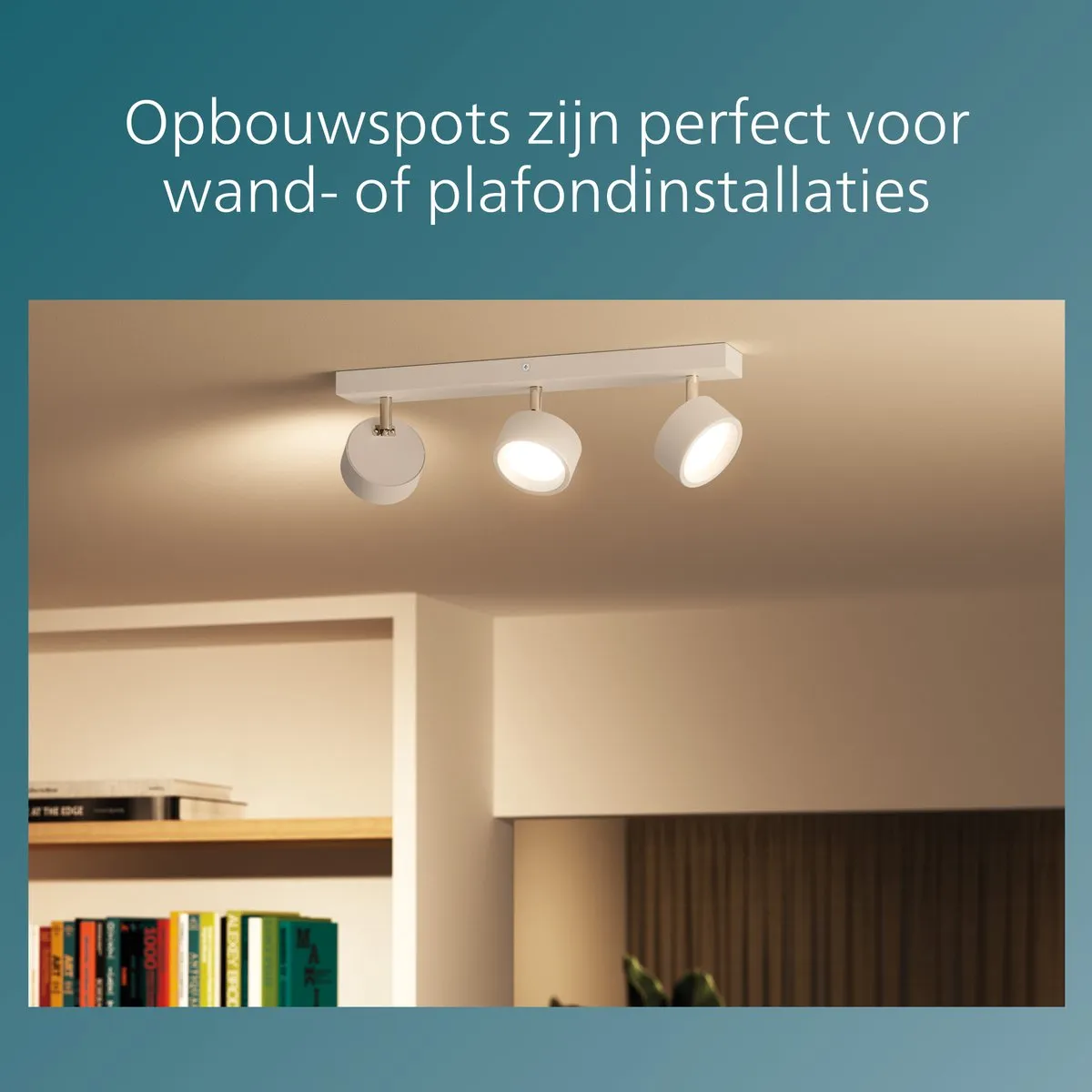Philips Bracia 3-lichts Opbouwspot 2700K - Wit