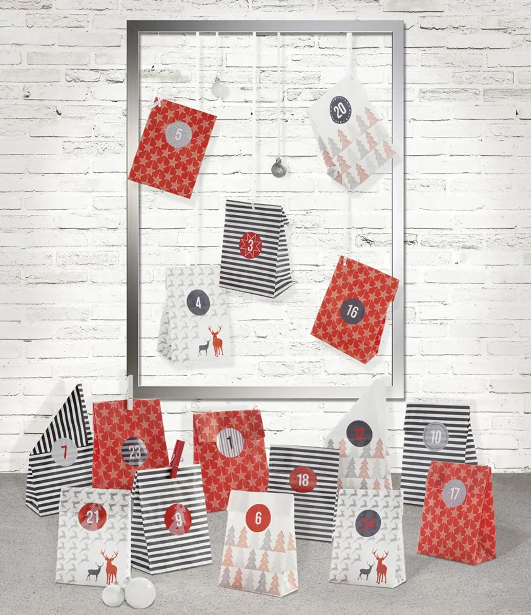 Kerstkalender 24 Kalenderafdekhoezen 'STYLE'