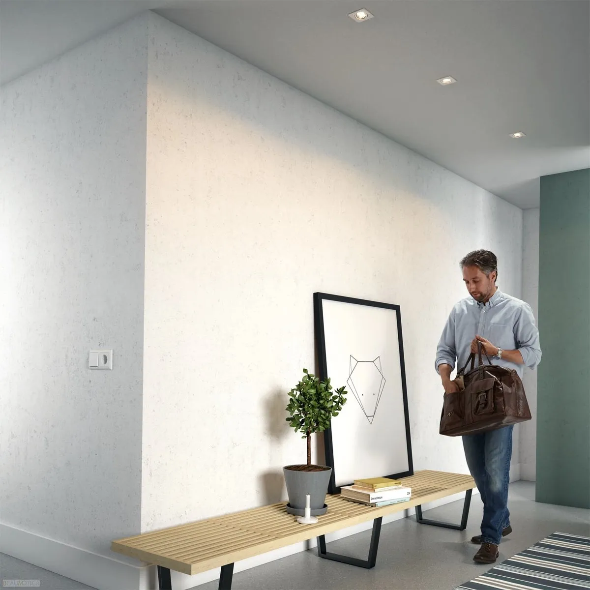 Philips Casement Inbouwspot 3x500lm - Grijs